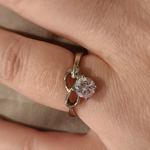 Cubic zirconia stainless steel ring - Picture 1 of 5